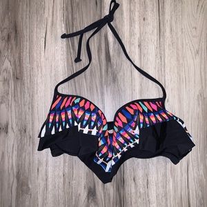 Victoria’s Secret PINK patterned flowy bikini top
